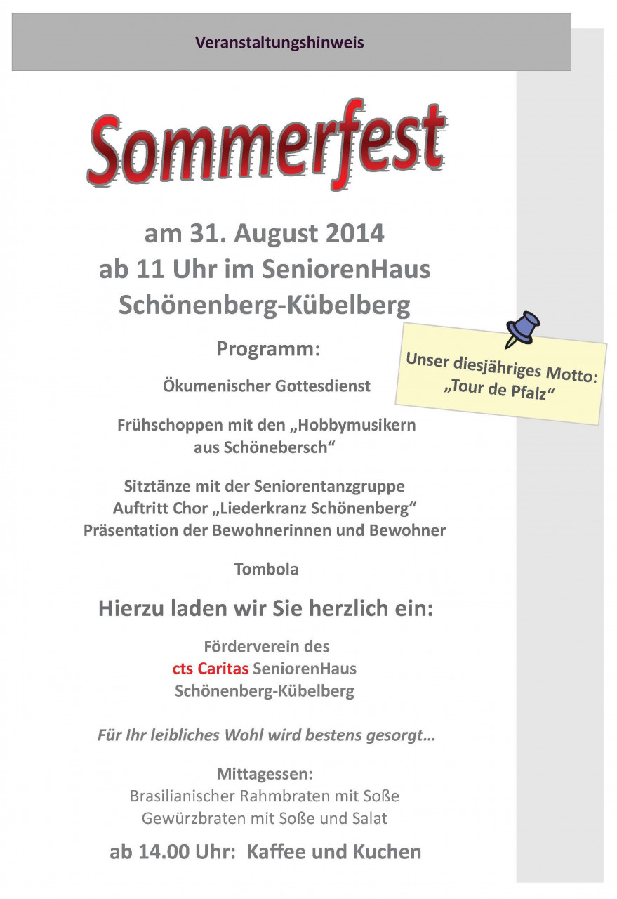 Sommerfest-Programm